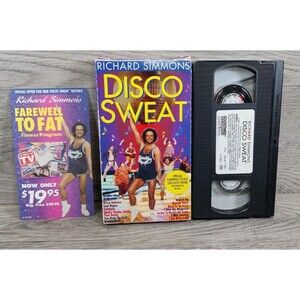 Vintage Richard Simmons - Disco Sweat - VHS-1990s-Video Cassette